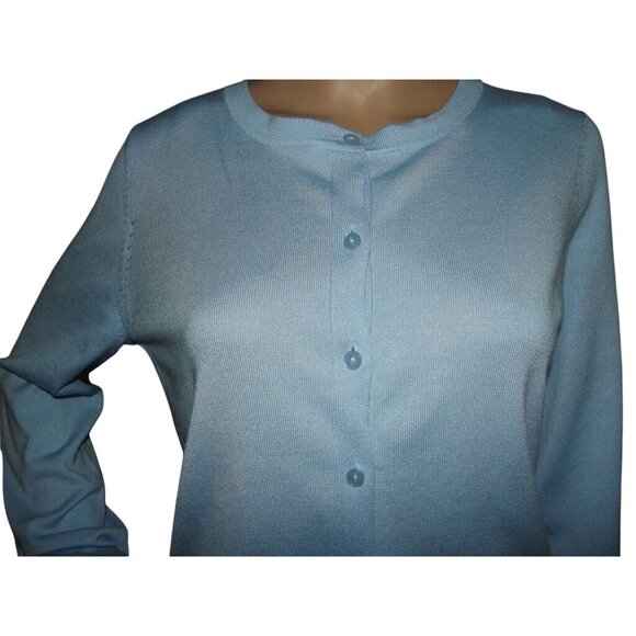 Time and Tru Cardigan Sweater Womens Size Small Light Blue Button lightweight - Picture 4 of 11